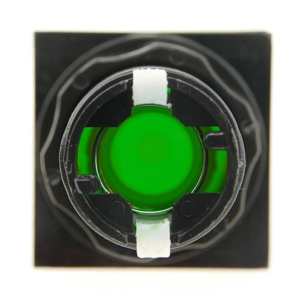 Botão de pressão arcade momentâneo 32x32 mm 1NO 1NC 250V 15A SPDT verde com luz