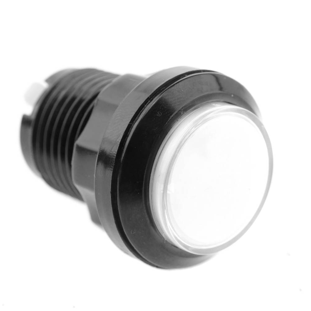 Bouton poussoir arcade momentané 32 mm 1NO 1NC 250V 15A SPDT blanc avec lumière