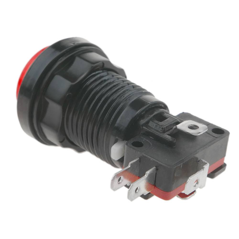 Momentary Arcade Taste Push button schalter 32 mm 1NO 1NC 250V 15A SPDT rot mit Licht