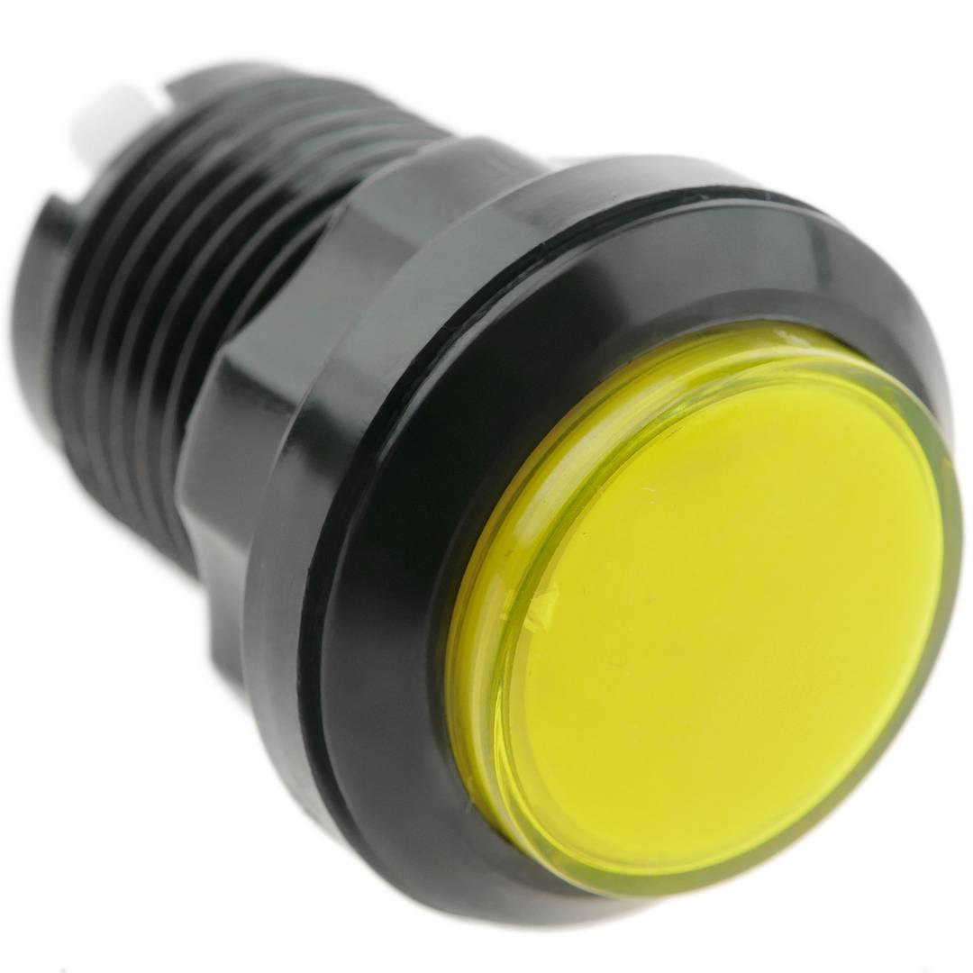 Chwilowy przycisk zręcznościowy 32 mm 1NO 1NC 250V 15A SPDT żółty ze światłem