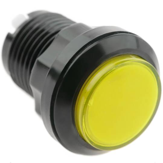 Chwilowy przycisk zręcznościowy 32 mm 1NO 1NC 250V 15A SPDT żółty ze światłem