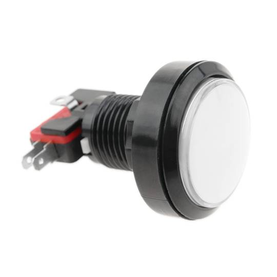 Polsador arcade momentani 45 mm 1NO 1NC 250V 15A SPDT blanc amb llum