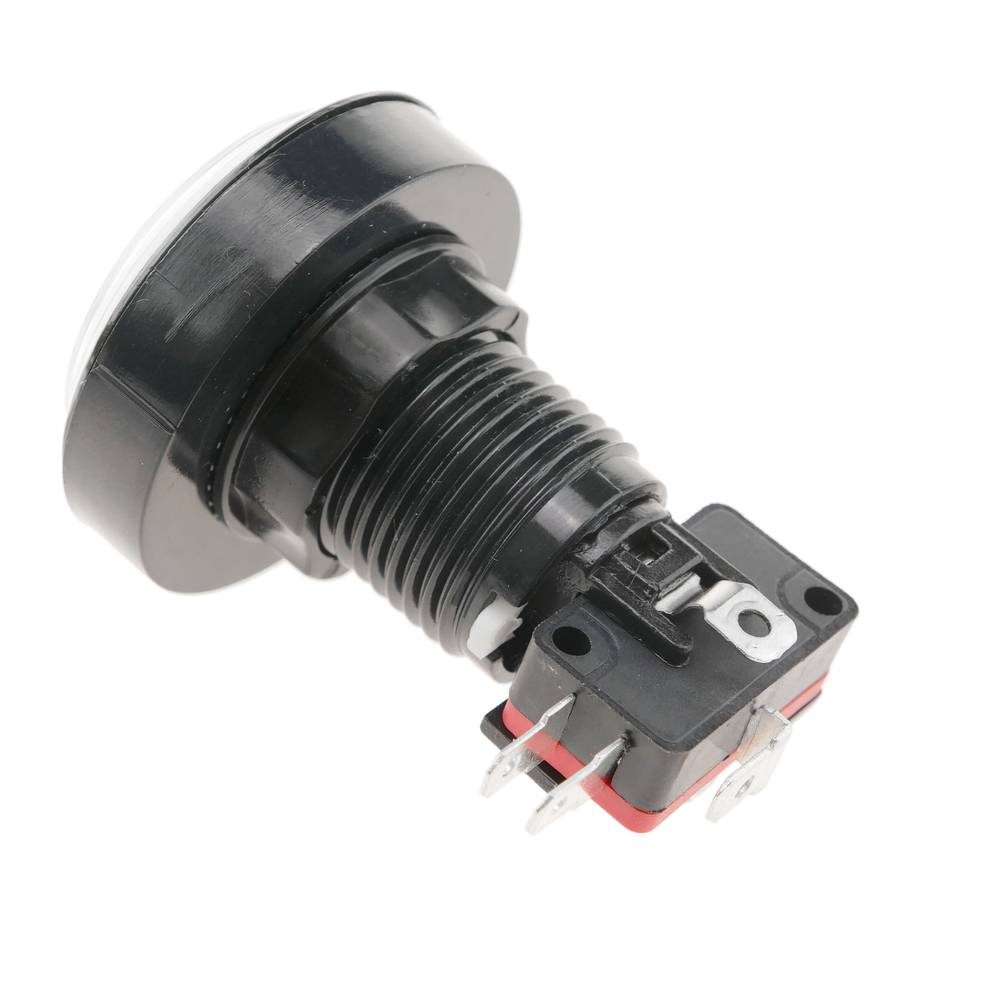 Polsador arcade momentani 45 mm 1NO 1NC 250V 15A SPDT blanc amb llum