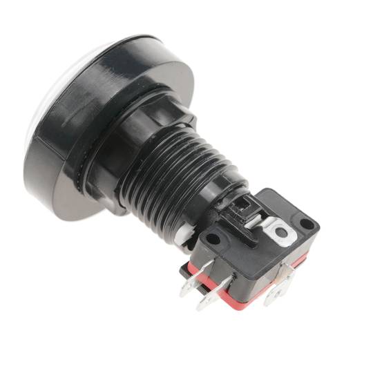 Polsador arcade momentani 45 mm 1NO 1NC 250V 15A SPDT blanc amb llum