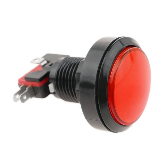 Chwilowy przycisk zręcznościowy 45 mm 1NO 1NC 250V 15A SPDT czerwony ze światłem