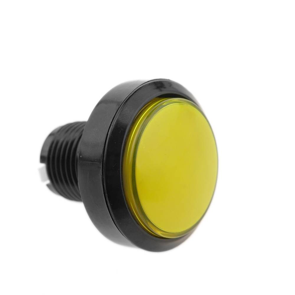 Momentary arcade button 45 mm 1NO 1NC 250V 15A SPDT geel met licht