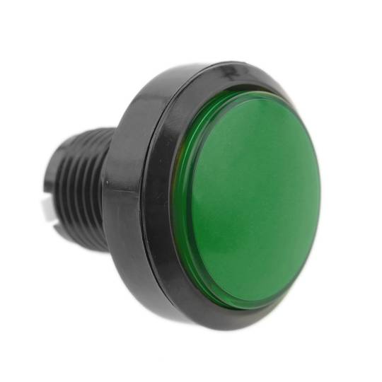 Push button arcade momentary 45 mm 1NO 1NC 250V 15A SPDT green with light