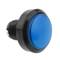Push button arcade momentary 45 mm 1NO 1NC 250V 15A SPDT blue with light