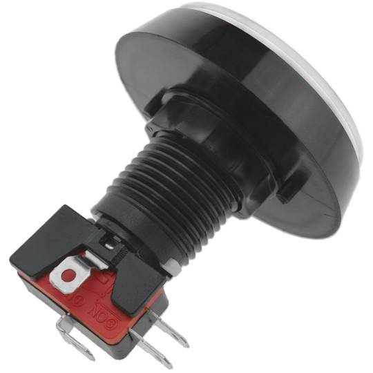 Chwilowy przycisk zręcznościowy 50 mm 1NO 1NC 250V 15A SPDT biały ze światłem