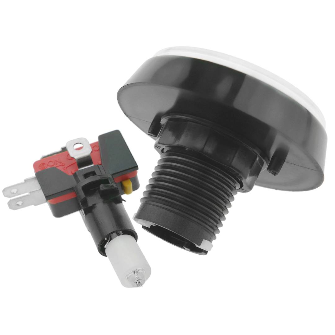 Chwilowy przycisk zręcznościowy 50 mm 1NO 1NC 250V 15A SPDT biały ze światłem