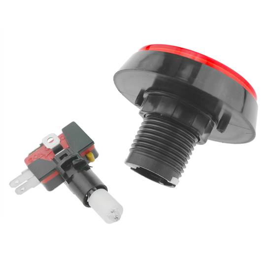 Momentary Arcade Taste Push button schalter 50 mm 1NO 1NC 250V 15A SPDT rot mit Licht