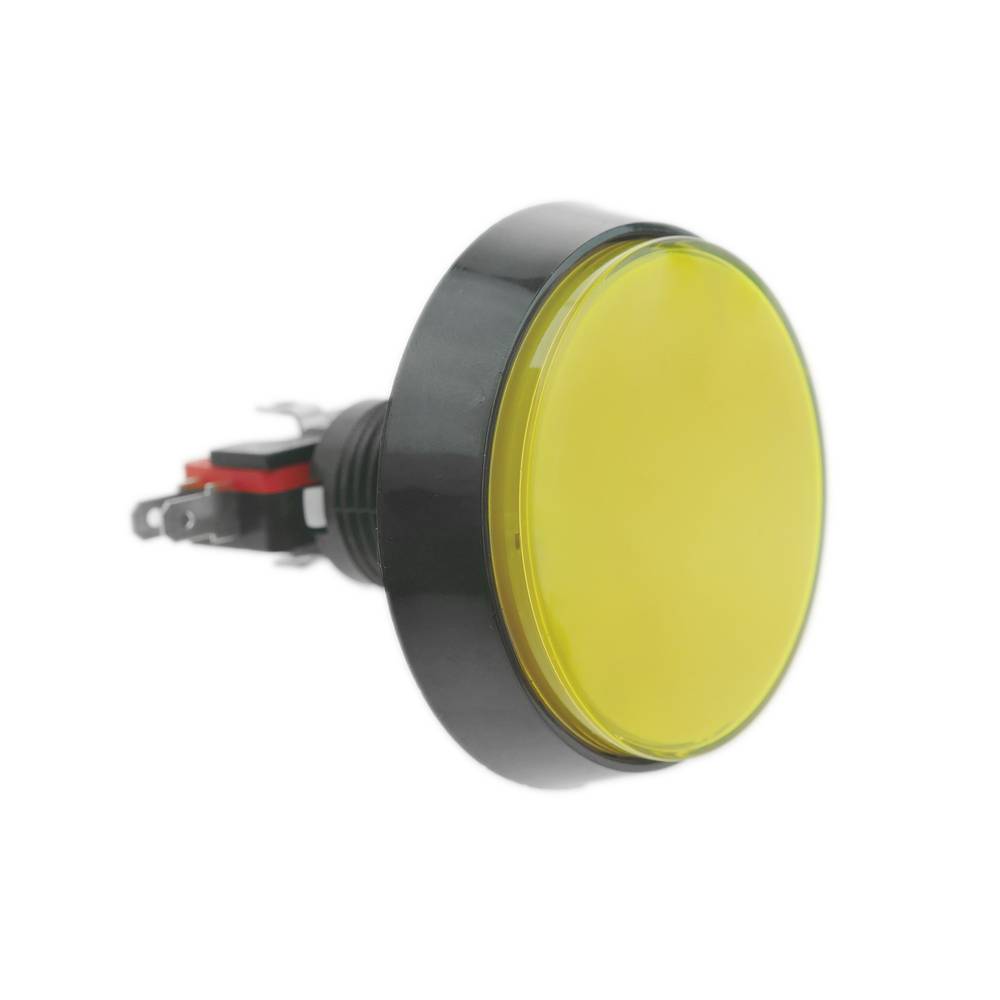 Pulsante arcade momentaneo interruttore 50 mm 1NO 1NC 250V 15A SPDT giallo con luce