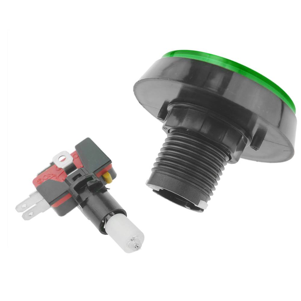 Momentary arcade-knop 50 mm 1NO 1NC 250V 15A SPDT groen met licht