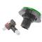Momentary arcade-knop 50 mm 1NO 1NC 250V 15A SPDT groen met licht