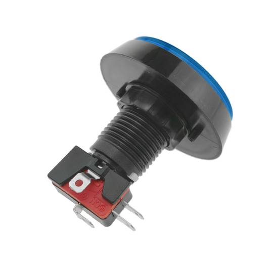 Momentary Arcade Taste Push button schalter 50 mm 1NO 1NC 250V 15A SPDT blau mit Licht