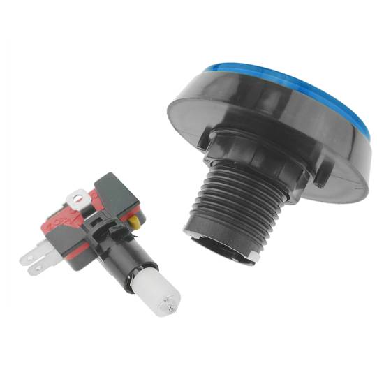 Momentary Arcade Taste Push button schalter 50 mm 1NO 1NC 250V 15A SPDT blau mit Licht