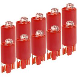 Luz LED piloto de 9mm 12VDC de color rojo 10-pack