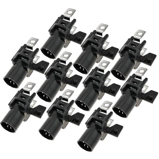 Douille de lampe pilote LED 9mm 12VDC avec deux bornes 10-pack