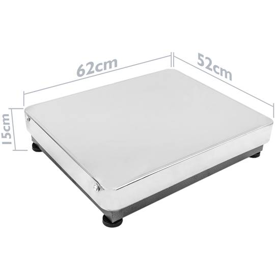 Przenośna waga ze stali nierdzewnej 600 Kg 62x52 cm