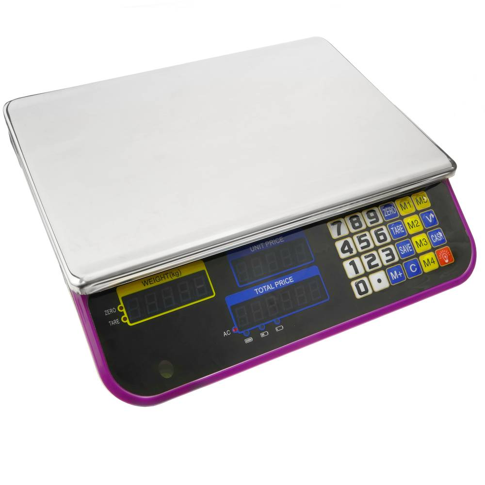 Scale for counter desktop with 34x24cm tray and 30Kg