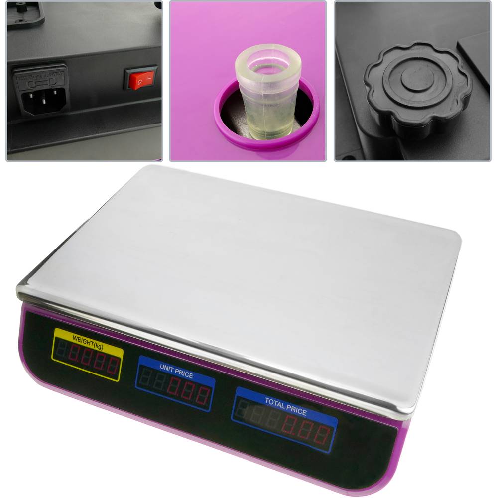 Scale for counter desktop with 34x24cm tray and 30Kg