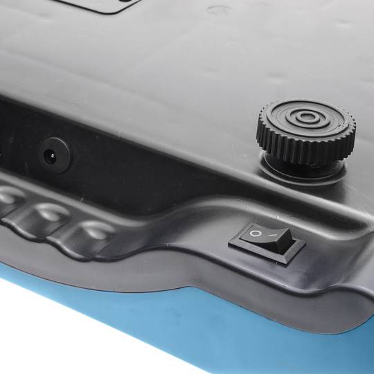 Scale for counter desktop with 34x24cm tray and 30Kg bascule blue