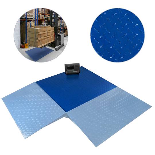 Bilancia industriale da pavimento con piattaforma di 80x80 cm 4000 kg