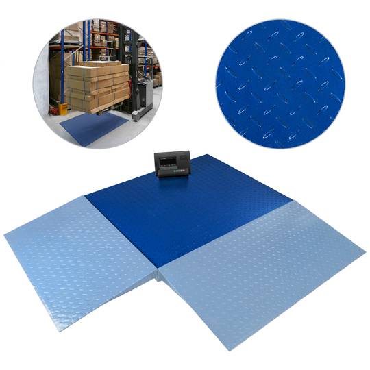 Balanza industrial de plataforma 120x100 cm Báscula de suelo 4000 Kg