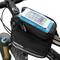 Bolsa para cuadro de bicicleta con 3 compartimentos. Ventana transparente táctil para teléfono
