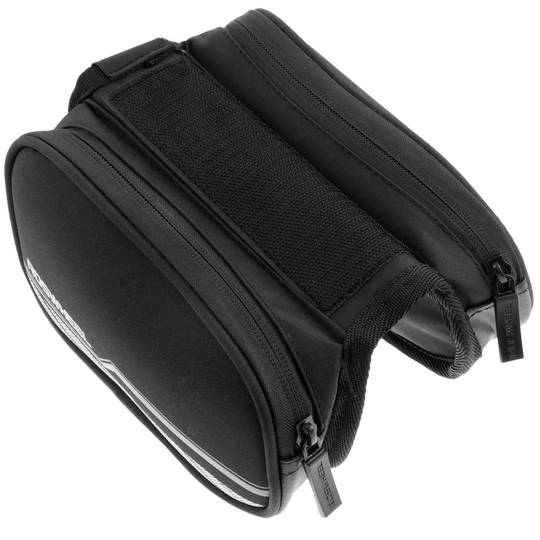 Bolsa para cuadro de bicicleta con 3 compartimentos. Ventana transparente táctil para teléfono