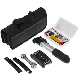 Multifunction bicycle tool case with patch and levers for puncture repair