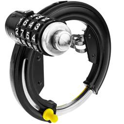 Bicycle frame ring lock. Padlock for wheel with key 4-digit code