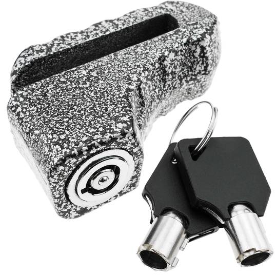 Anti-theft padlock for disk brake with key lock for bicycle bike and motorbike gray