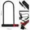 Cadenat antirobatori d'acer per a bicicleta i motocicleta 190 x 300 mm en forma d'U amb clau