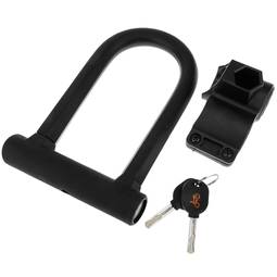 Steel bicycle and motorcycle lock 130 x 200 mm U-shaped with key