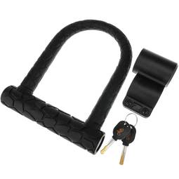 Steel bicycle and motorcycle lock 160 x 200 mm U-shaped with key