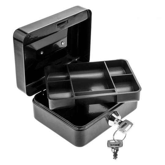 Key Large Metall abschließbar Safe Cash Box 6 "für Kleingeld W 