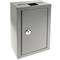 Kluczowa skrzynka zwrotna. Szary urny darowizny. Pudełko ścienne 140 x 76 x 232 mm
