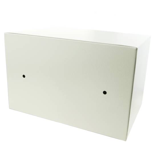 Caixa forta de seguretat d'acer i amb claus 35 x 25 x 25 cm beix