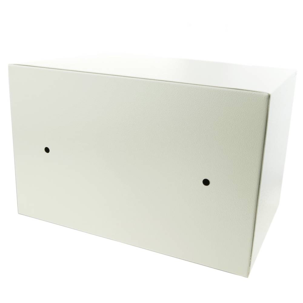 Sejf stalowy i klucze 31 x 20 x 20 cm beżowy