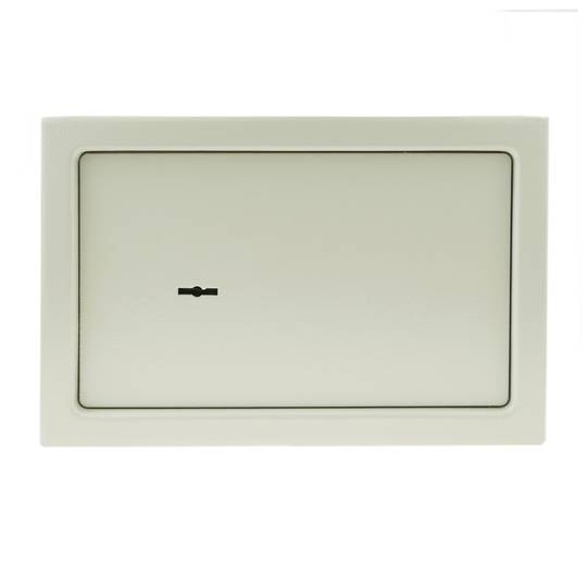Sejf stalowy i klucze 31 x 20 x 20 cm beżowy