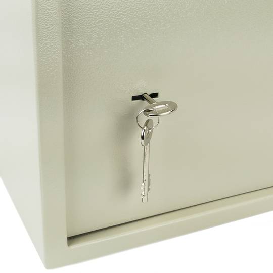 Wandtresor Stahl mit Schlüssel Mauertresor Möbeltresor  Wandeinbautresor 44 x 38 x 23 cm beige