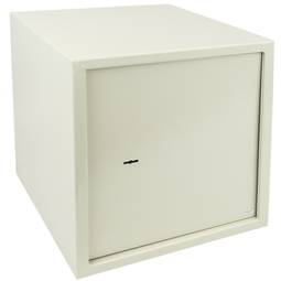 Stalen kluis en met sleutels 35 x 36 x 38 cm beige