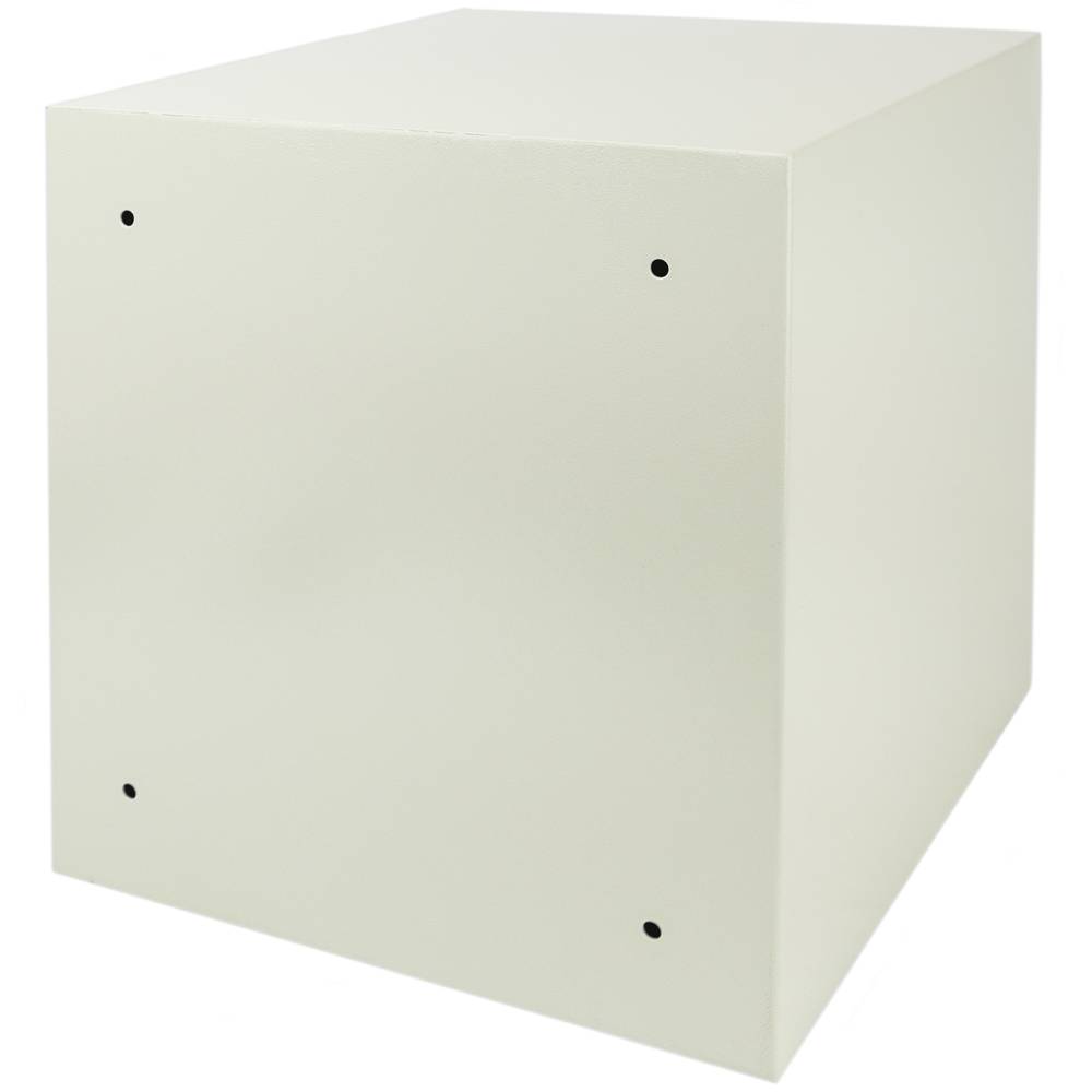 Security money safe key operated in steel wallmount 35 x 36 x 38 cm beige