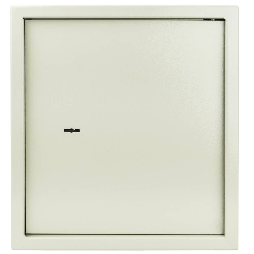 Security money safe key operated in steel wallmount 35 x 36 x 38 cm beige