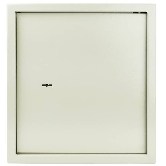 Security money safe key operated in steel wallmount 35 x 36 x 38 cm beige