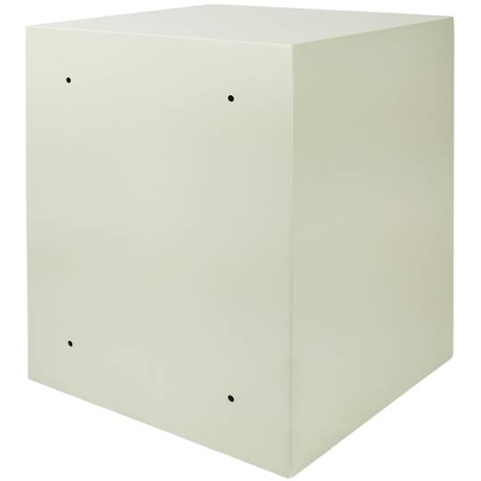 Stalen kluis en met sleutels 36 x 33 x 50 cm beige