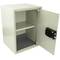 Stalen kluis en met sleutels 36 x 33 x 50 cm beige