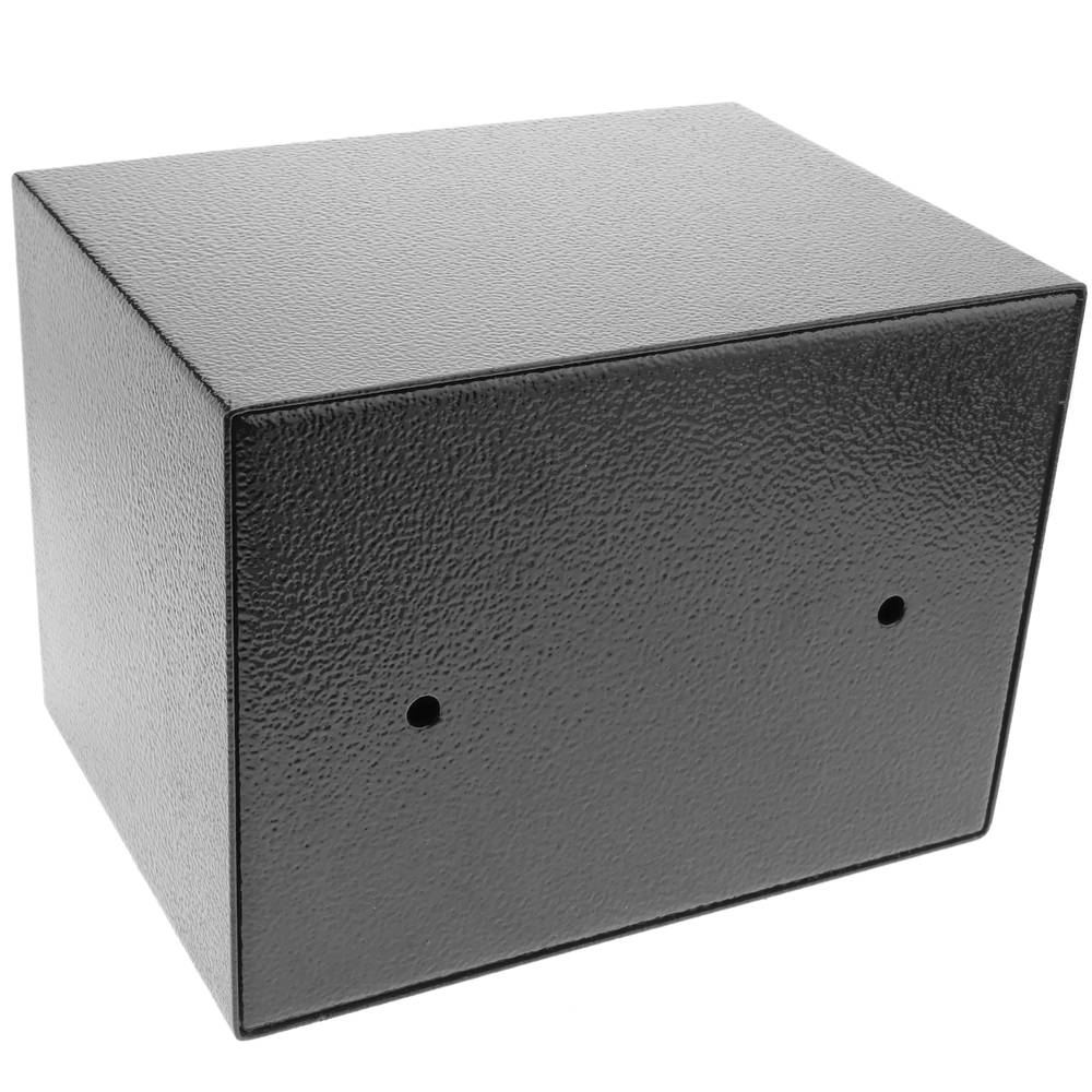 Security money safe key operated in steel wallmount 19 x 14 x 14 cm black