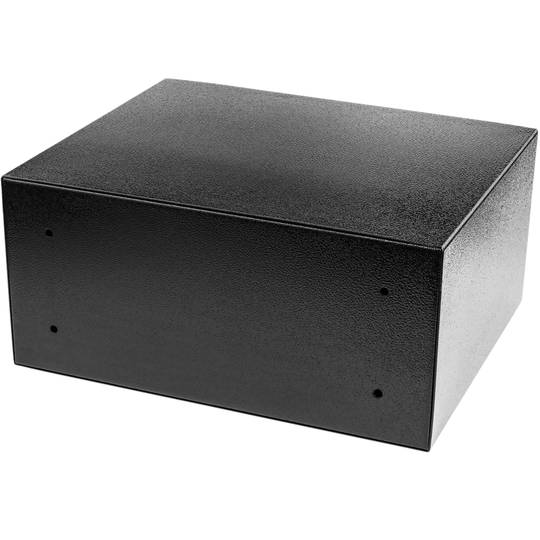 Cofre de segurança de aço e com chaves 43 x 35 x 20 cm preto